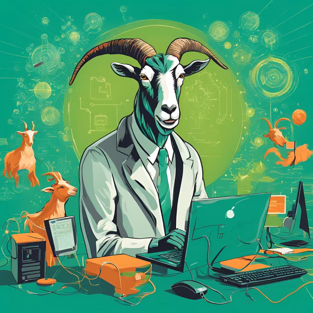goat in library